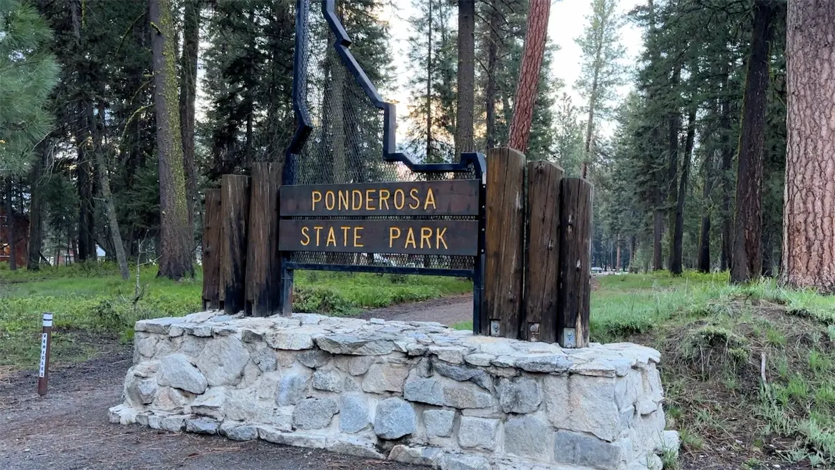 Ponderosa State Park McCall - Entrance Sign